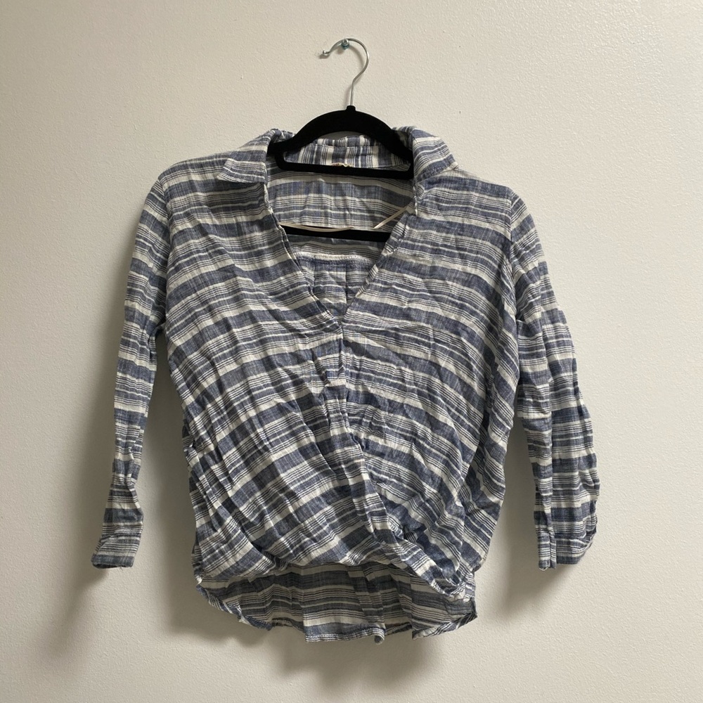 Hollister Striped Wrap Top XS